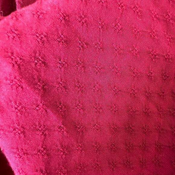 Anthropologie Dolan Red Left Coast Tansy Smocked Midi Ruffle-Shoulder Dress XS - Picture 9 of 16